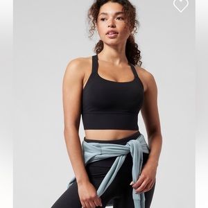 Athleta Warrior Longline Bra D-DD+ Black
